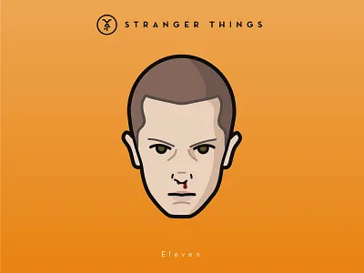 Faces Collection Vol. 03 - Stranger Things - Eleven characters eleven icon illustration logo movie netflix serie stranger things vector