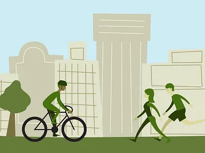 Greenway Illustration bike greenway illustration trails