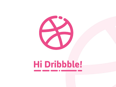 Hi Dribbble! design firstshot graphic illustration illustrator minimal