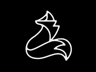 Night Fox animal fox logo monoline nature night symbol