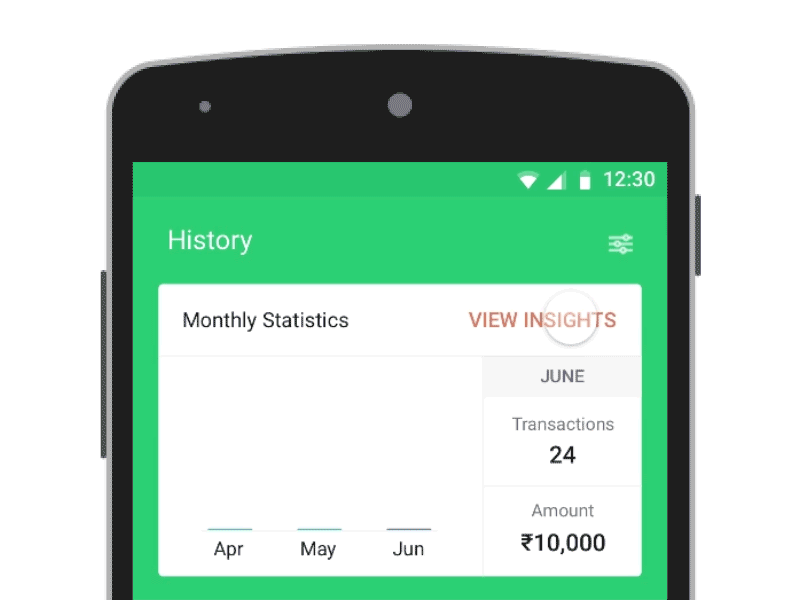 Transaction Summary animation concept design framer insights motion pay stats summary ui ux