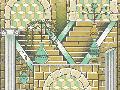 3 Color Print gig poster gigposter illustration ink poster print texture