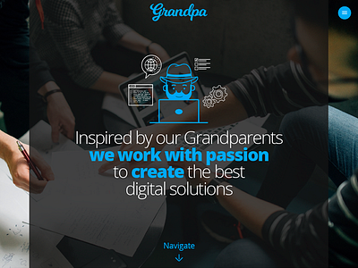 Grandpa - Website design landing page site user interface web website