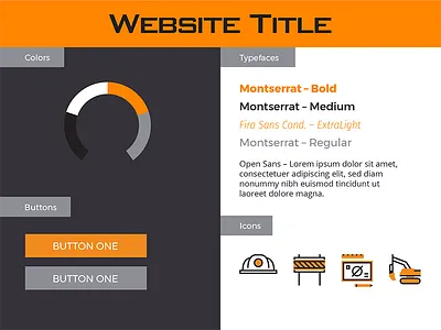 Web Style – Orange Construction blue grey construction gray navy orange stylesheet type web white
