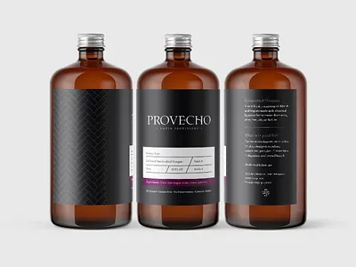 Provecho Vinegar Packaging Design label design packaging design vinegar