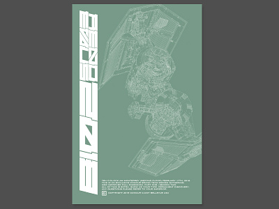 SEASONTWO // PARTTWO 3018 custom type future gundam neo neo noir noir poster print technical