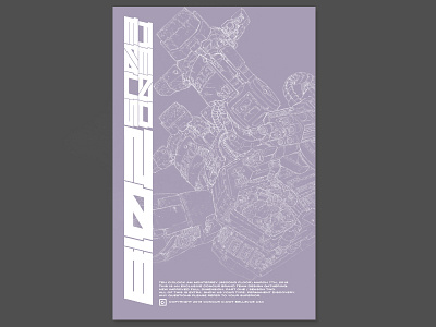 SEASONTWO // PARTTHREE 3018 custom type future gundam neo neo noir noir poster print technical