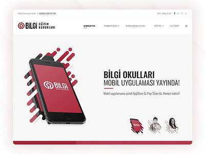 Bilgi School Concept design school site ui web design