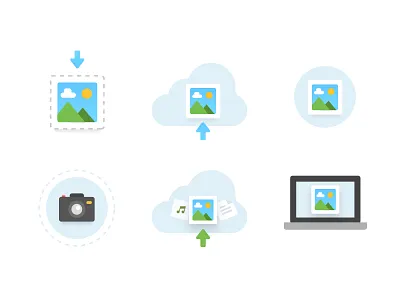 Illustrations Test - Image Upload arrow camera cloud hill illustration image laptop picture sun upload