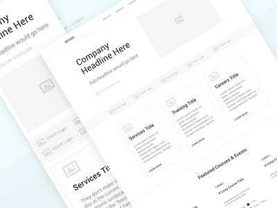 Project Management Consultancy | Landing Page UX Wireframe design layout pm process project management structure ux wireframe