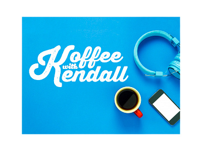 Koffee with Kendall coffee live stream logo music podcast typography web show