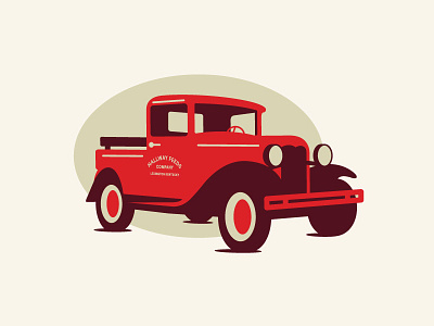 Hallway Feeds Truck branding car farm illustration logo modern truck typography vintage