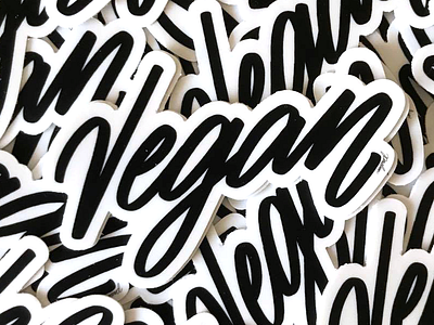 Vegan Sticker handlettering lettering sticker vegan