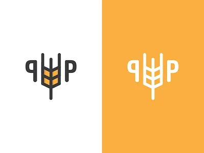 P+P Logo Concept blog concept eat follow me food grain instagram logo p people places travel
