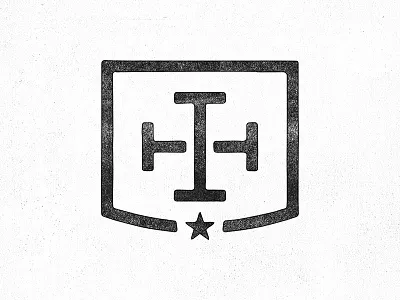IH Monogram brand h horse i icon identity iron letterpress logo monogram plus star