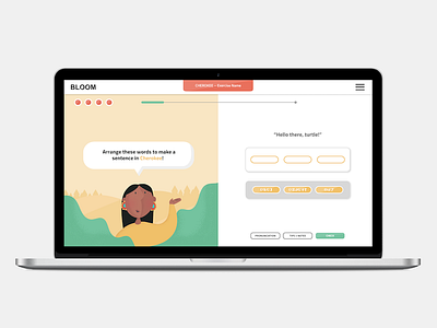 Latest BLOOM UI / Illustration Exploration (WIP) bloom edu design edu tech indigenous indigenous culture indigenous language language language learning language learning application ui ux