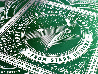 Foil Stamped Holiday Card art director orange county graphic designer jamie stark typography