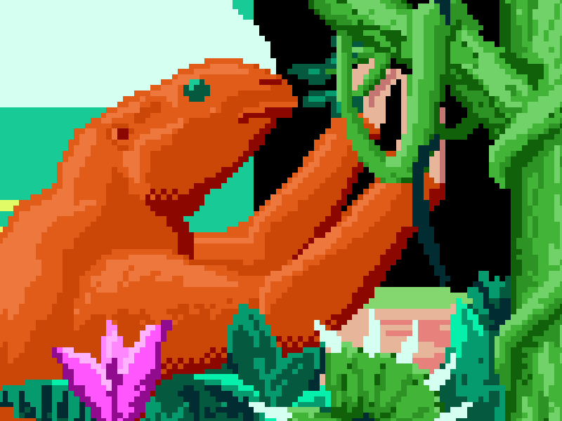 🌴Prehistoric WIP🦖 16 bit 8 bit andy gregg megafauna pixel pixel art sloth studio super video game