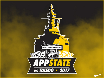 App State Dollar General Bowl Logo app appalachian appstate battleship bowl dollar general football logo state toledo university uss alabama