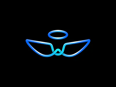 Angel Logo angel blue colors fly illustrator illustrator 3d logo logos wings
