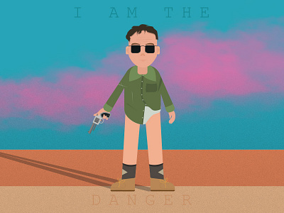 I am the danger - Breaking Bad animated avatar breaking bad bryan cranston character flat illustration netflix tv vector walter white