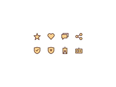 Basic Web Icons bubble chat conversation heart icons id share shield star web