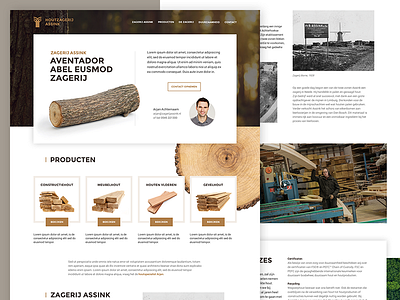 Houtzagerij Assink landingpage sawmill webdesign