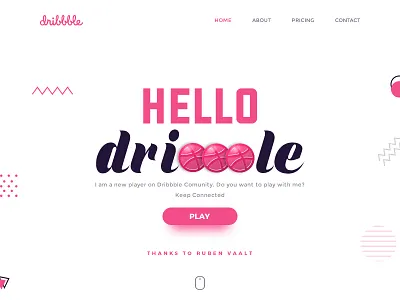 Hello Dribbble | 1st Shot 1st shot debuts design landing page ui ux