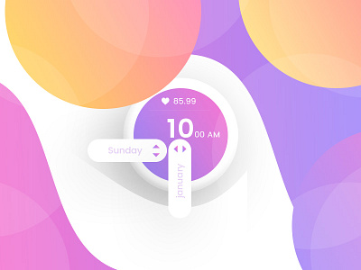 Digital Watch color cool design digital ux ui mobile app dribbble gradient professional stylish trend watch logo