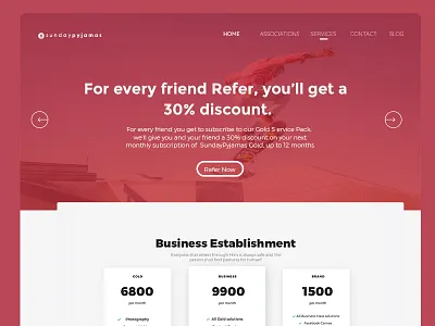 Sundaypyjamas Service Page email experience flat interface minimal montserrat red typography ui user web windows