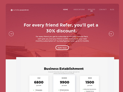 Sundaypyjamas Service Page email experience flat interface minimal montserrat red typography ui user web windows