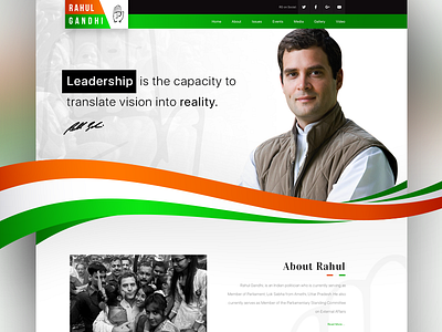 Politician Website politics ui ux website