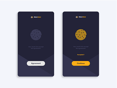 Layout step - Agreement with touch ID - Daily UI challenge dailyinspiration designinspiration dribbble illustrator mockup socialmedia ui uidaily userinterface ux