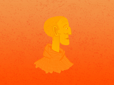 Monk buddism color palette illustration man monk myanmar old