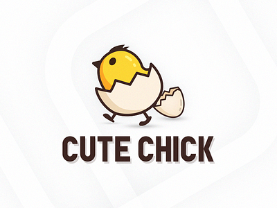 Chick 2.5D chick illustration logo vector