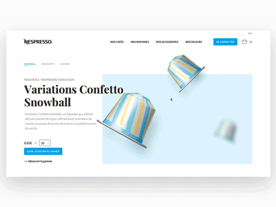 Nespresso Homepage Redesign Animation anim animation coffee nespresso parallaxe principle redesign ui video