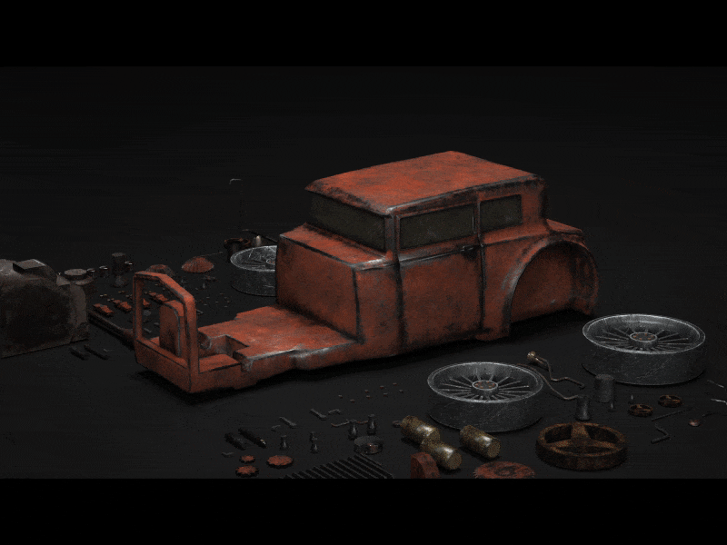 WildRat Steampunk Racer 3d animation car debut dribble first shot hello render steam steampunk substance texture