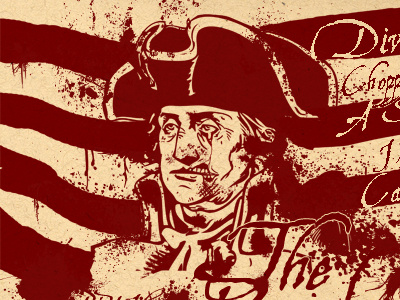 Rockin' Massacre george washington illustration print zombie