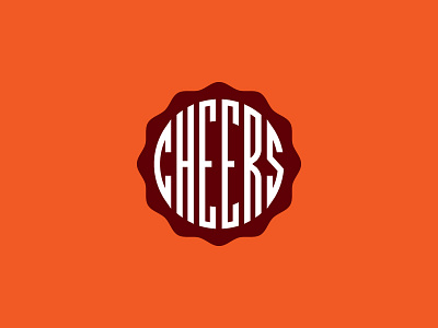 Cheers badge beer branding cocktails deco identity lettering logo seal typography