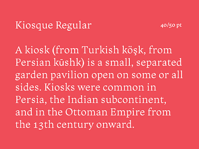 Kiosque Regular font roman serif type type design type paris typeface