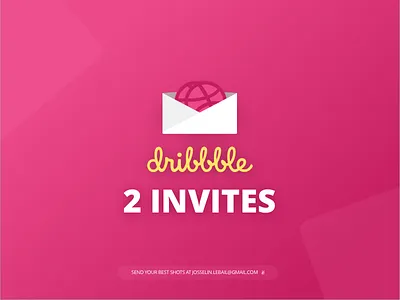 2 Dribbble invitations design dribbble invitation invites two ui