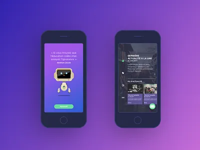Formation App application chatbot formation mobile robot ui