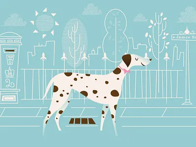 Dapper Dalmatian city dalmatian geometric illustration london modern