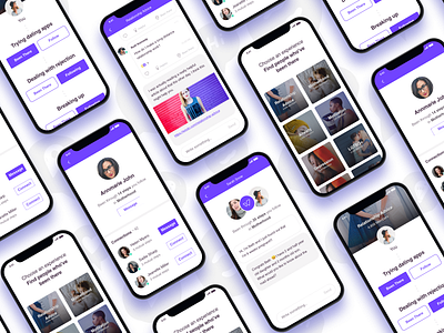 Wisdo Screenshots carousel flat header iphone x mobile tails thumbnail ui ux