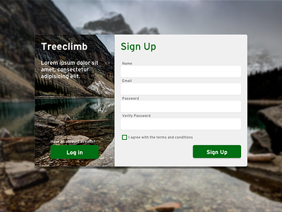 DailyUI (1/100): Sign Up Page