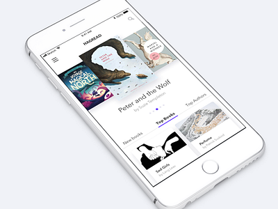 Hagread Mobile Homepage concept e books fireart fireart studio mobile reading ui ux