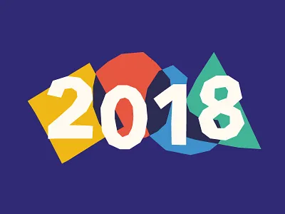 Trend Report 2018! 2018 collage consumer trends consumerism innovation overlap shapes trends typography vector