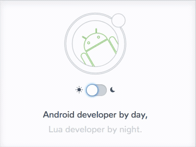 Day/Night Interaction android animation css dark day night switch