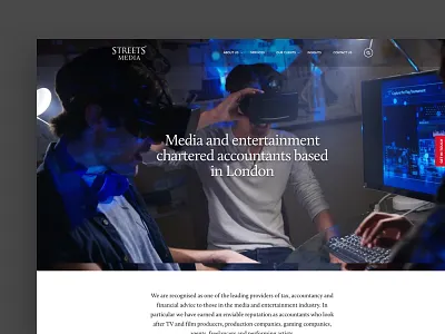 Web Design: Streets Media business company design entertainment finance industry media ui ux web website