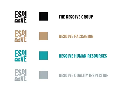 Resolve Color Explorations brand identity logo design